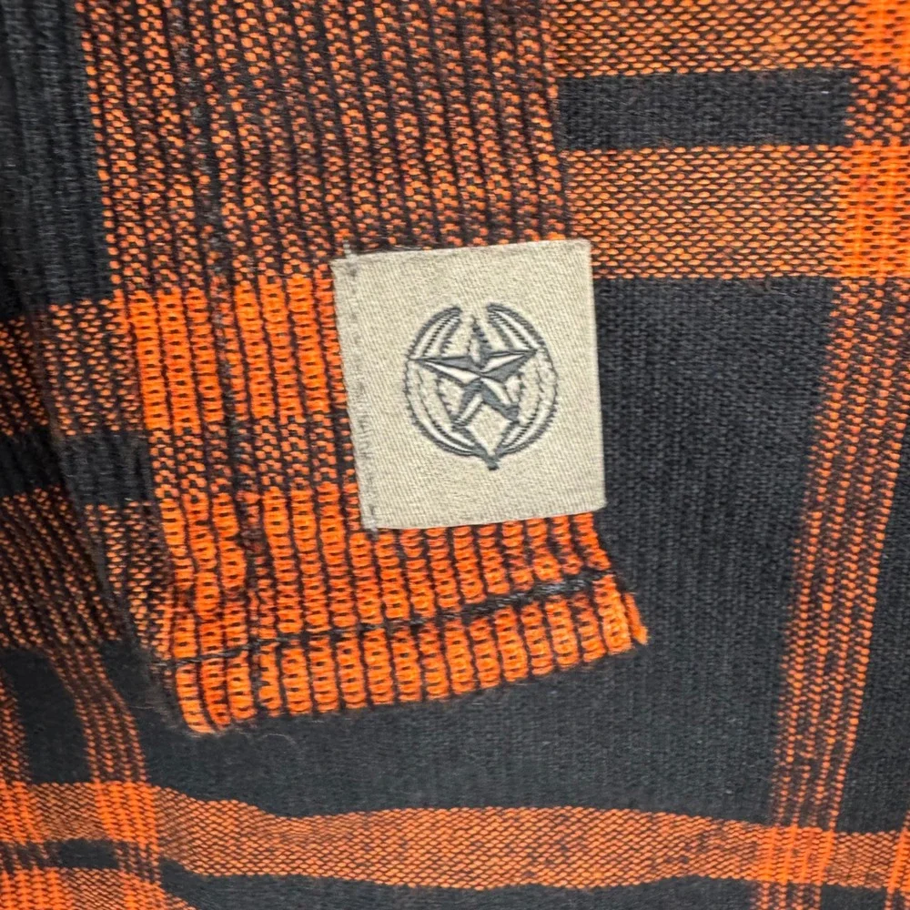 Banana Republic Shirt Mens M Orange Black Excellent Untucked Slim Fit Corduroy
